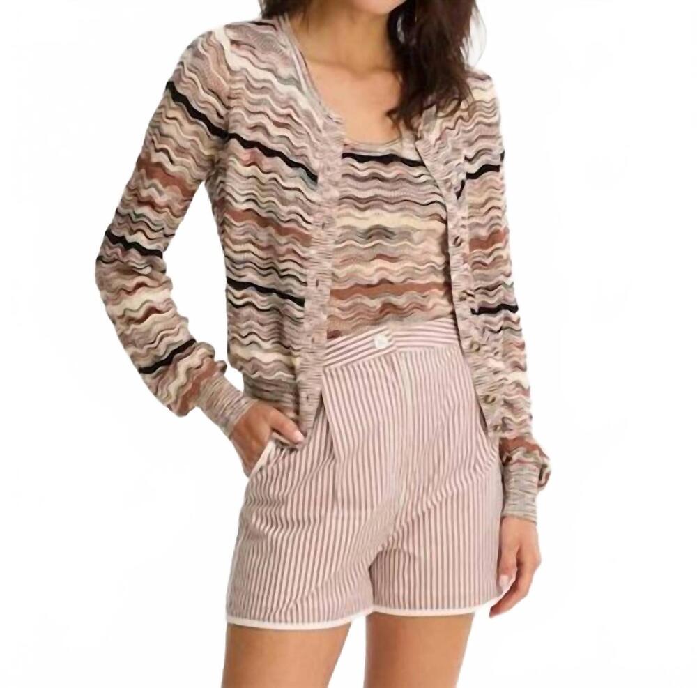 NEW ALLISON NEW YORK miller cardigan in terracotta